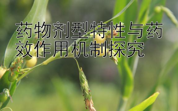 药物剂型特性与药效作用机制探究