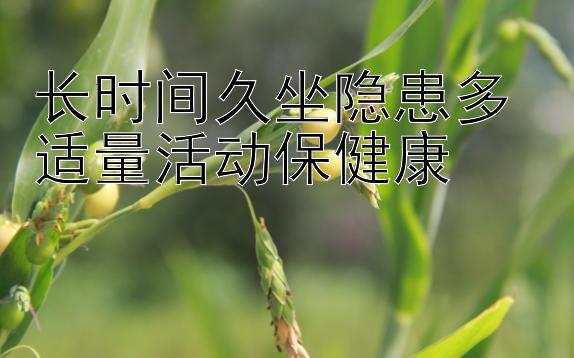 长时间久坐隐患多 适量活动保健康